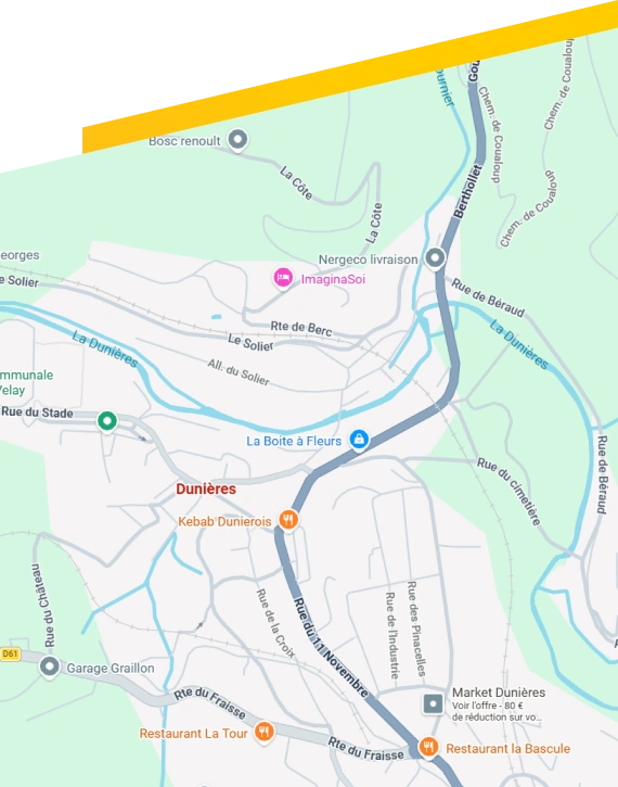Carte du terrain Dunières